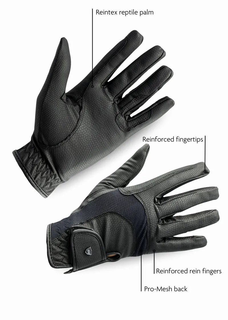 Woof Wear Reintex Mesh Riding Glove - Black-1