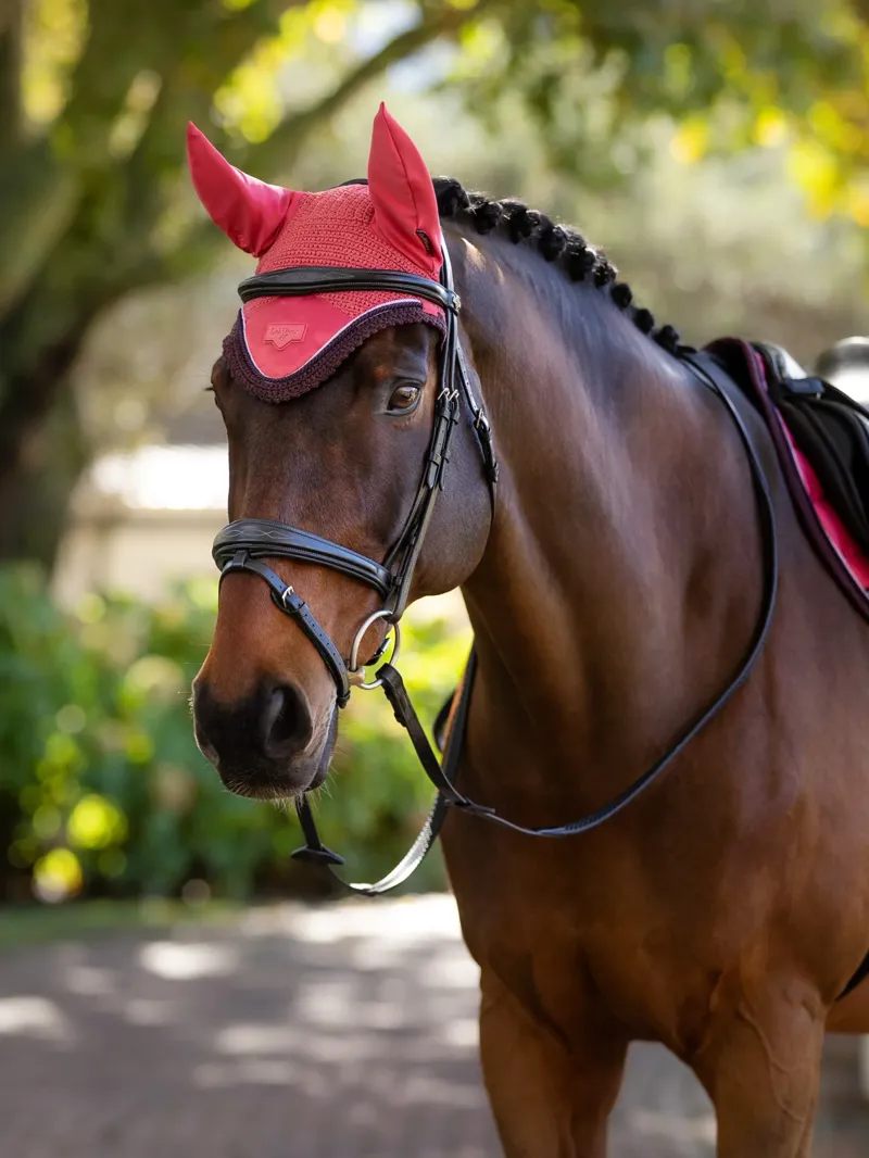 LeMieux Classic Fly Hood - Cranberry-1