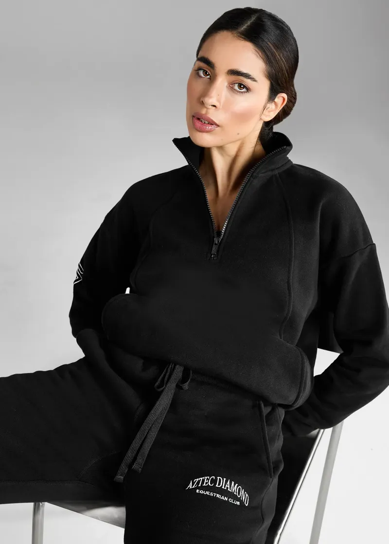 Aztec Diamond EQ Club Half Zip Sweater - Black-5