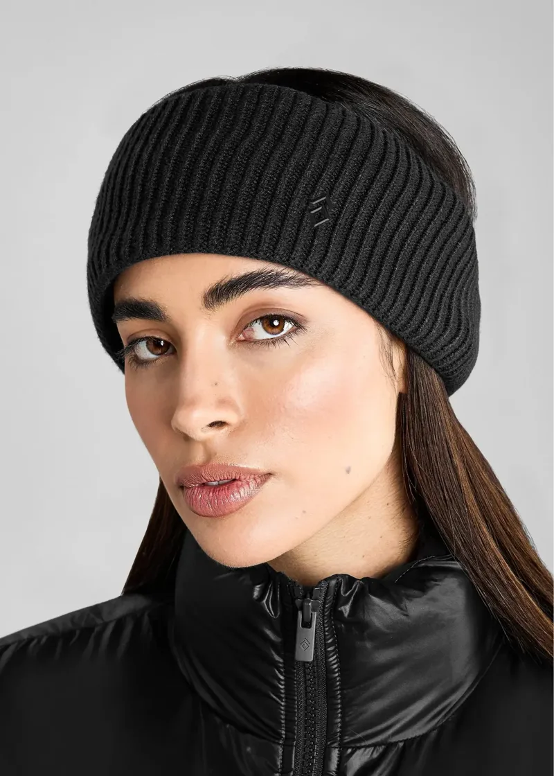 Aztec Diamond Knitted Headband - Black