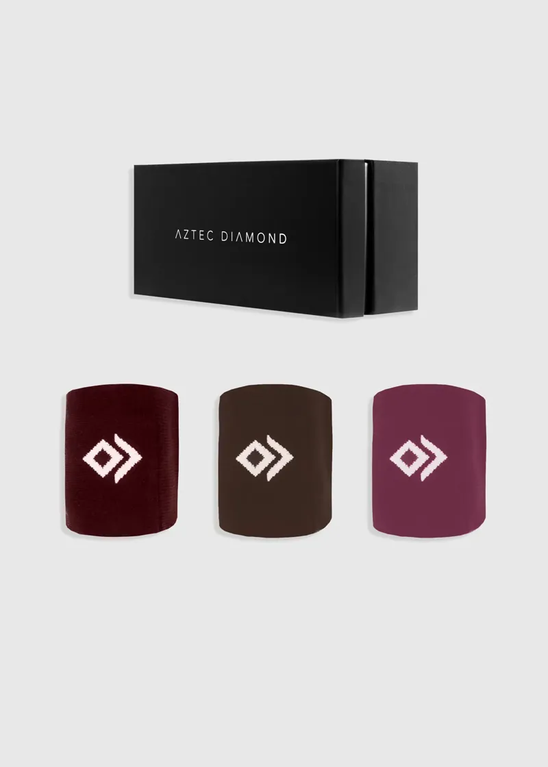 Aztec Diamond Autumn Socks Gift Box Cherry/Mocha/Raspberry-1