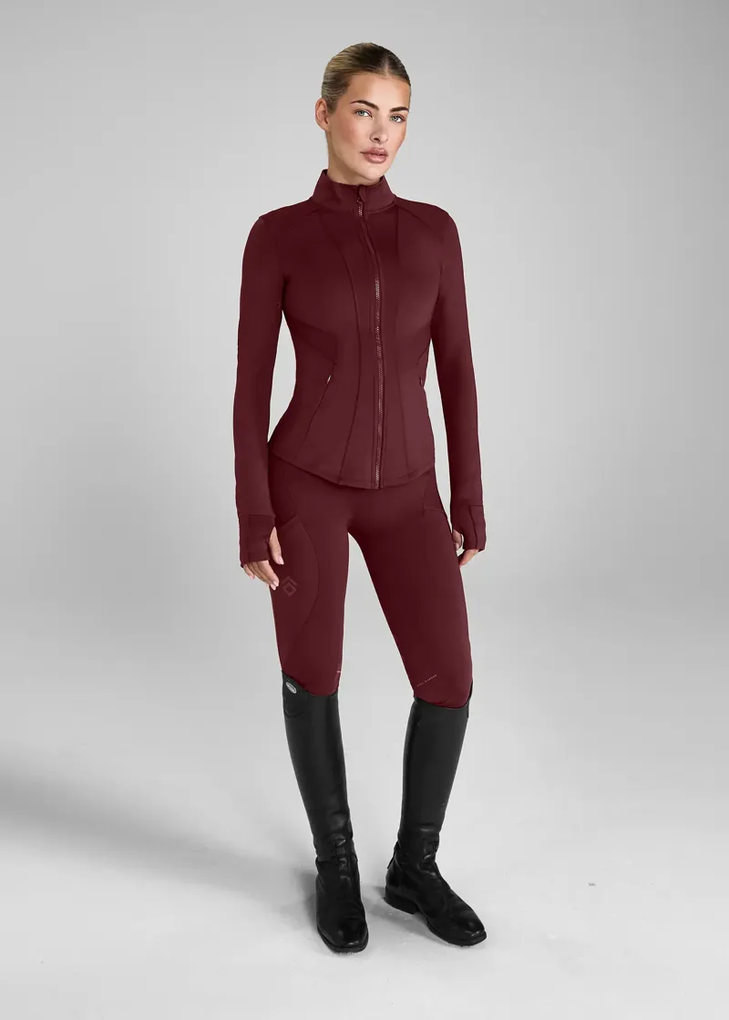 Aztec Diamond Core Fitted Jacket - Cherry-2