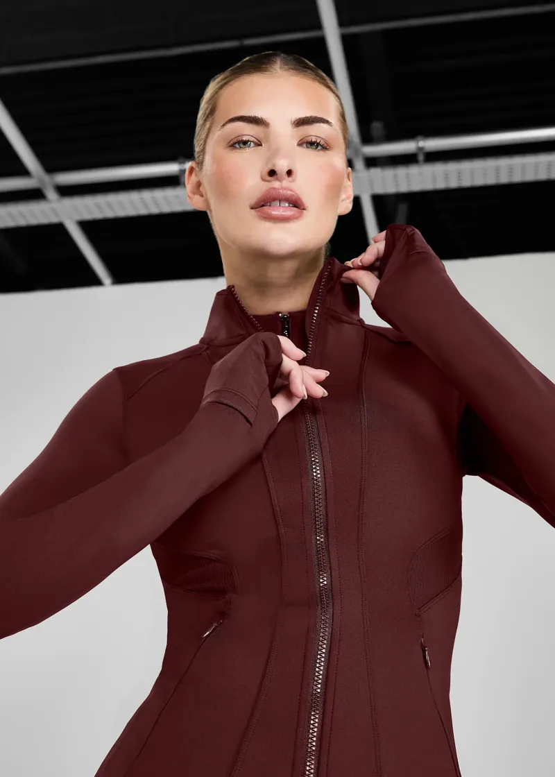 Aztec Diamond Core Fitted Jacket - Cherry-1