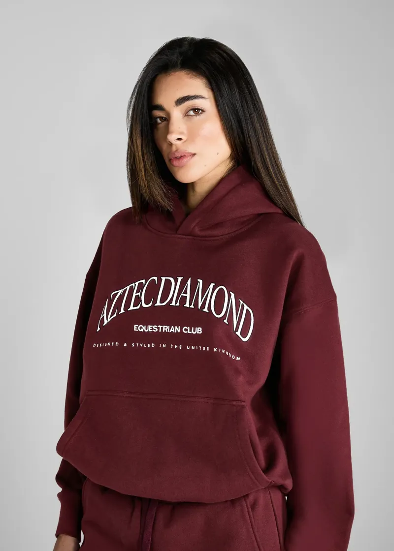 Aztec Diamond EQ Club Pull On Hoodie - Cherry
