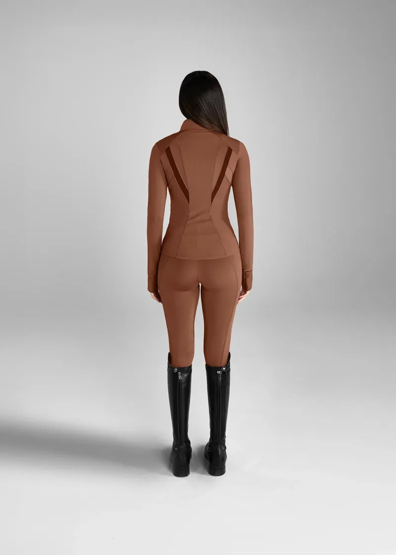 Aztec Diamond Core Fitted Jacket - Chestnut-4