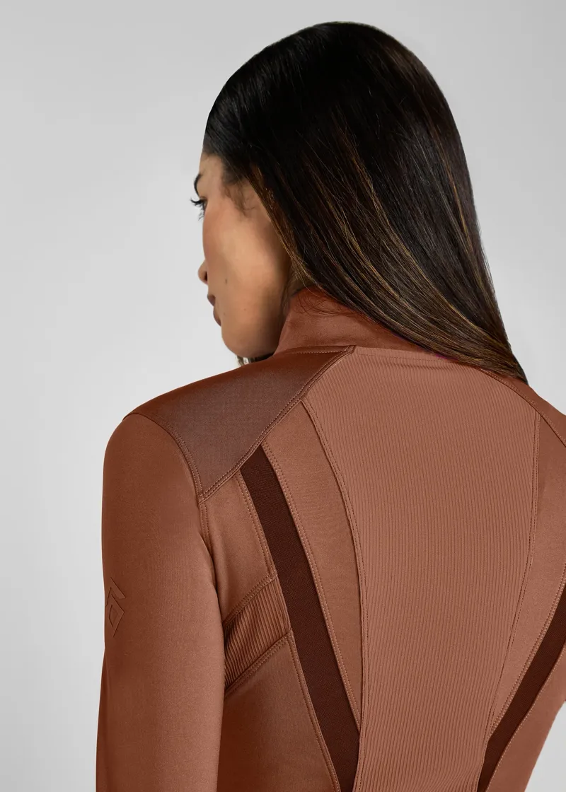 Aztec Diamond Core Fitted Jacket - Chestnut-2