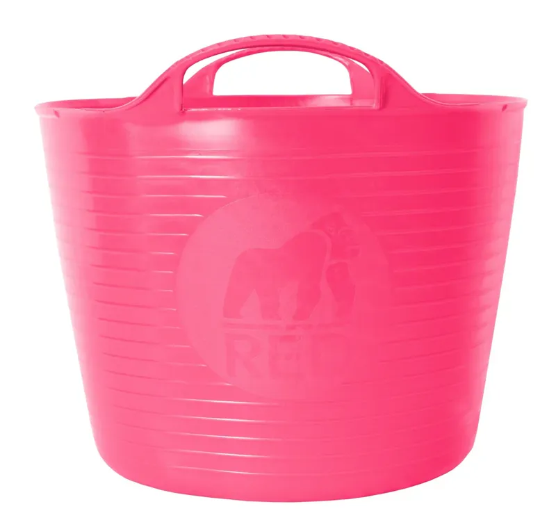 Red Gorilla Flexible Tub Buckets Various Sizes in Pink