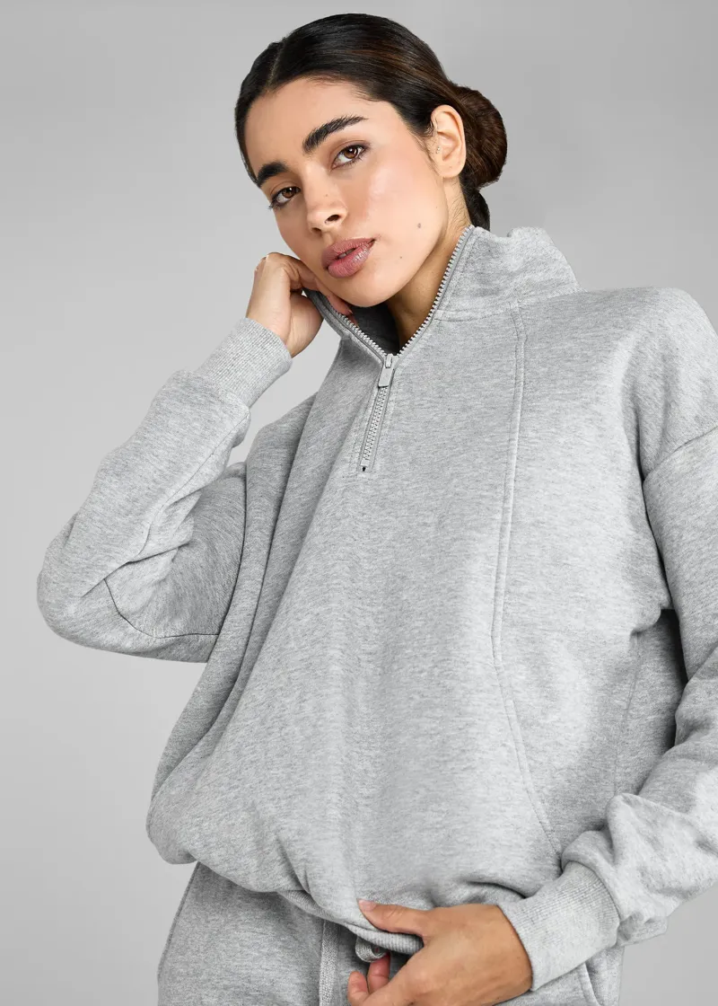 Aztec Diamond EQ Club Half Zip Sweater - Grey-2