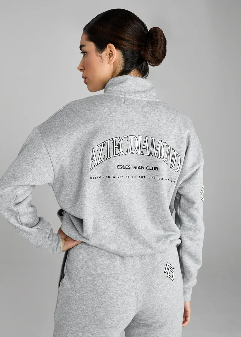 Aztec Diamond EQ Club Half Zip Sweater - Grey-3