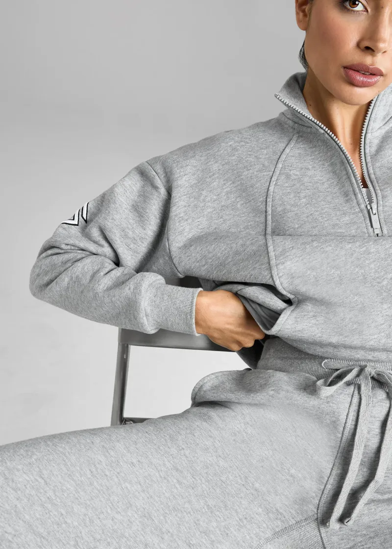 Aztec Diamond EQ Club Half Zip Sweater - Grey-4