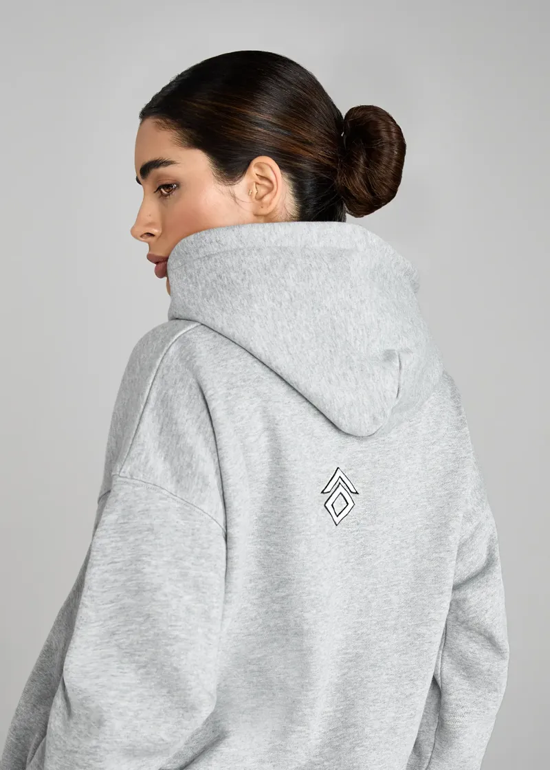 Aztec Diamond EQ Club Pull On Hoodie - Grey-2