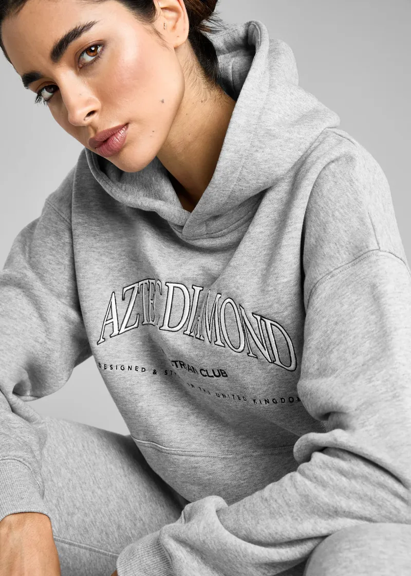 Aztec Diamond EQ Club Pull On Hoodie - Grey-1