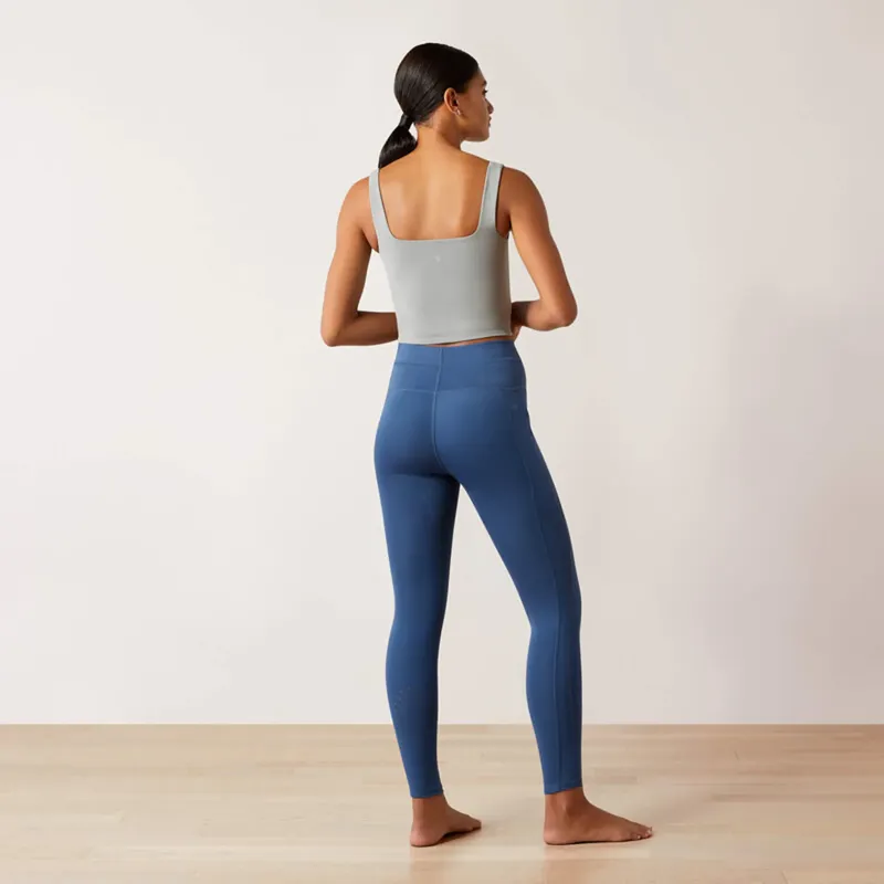 Ariat Womens Eos Elevate Half Grip Riding Tights - Dark Denim-1
