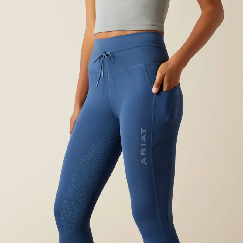 Ariat Womens Eos Elevate Half Grip Riding Tights - Dark Denim-3