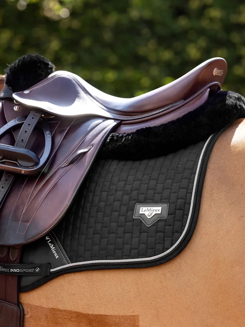 LeMieux Puissance Suede Close Contact Square Black-3