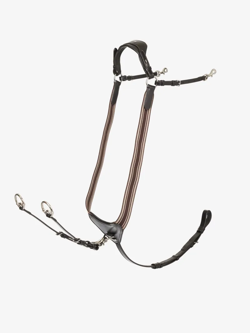 LeMieux Arika Elasticated Breastplate - Brown/Silver