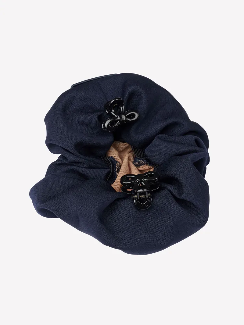 LeMieux Scrunchie with Crystal Hair Net - Navy/Blonde-1
