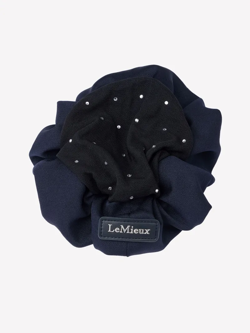 LeMieux Scrunchie with Crystal Hair Net - Navy/Black