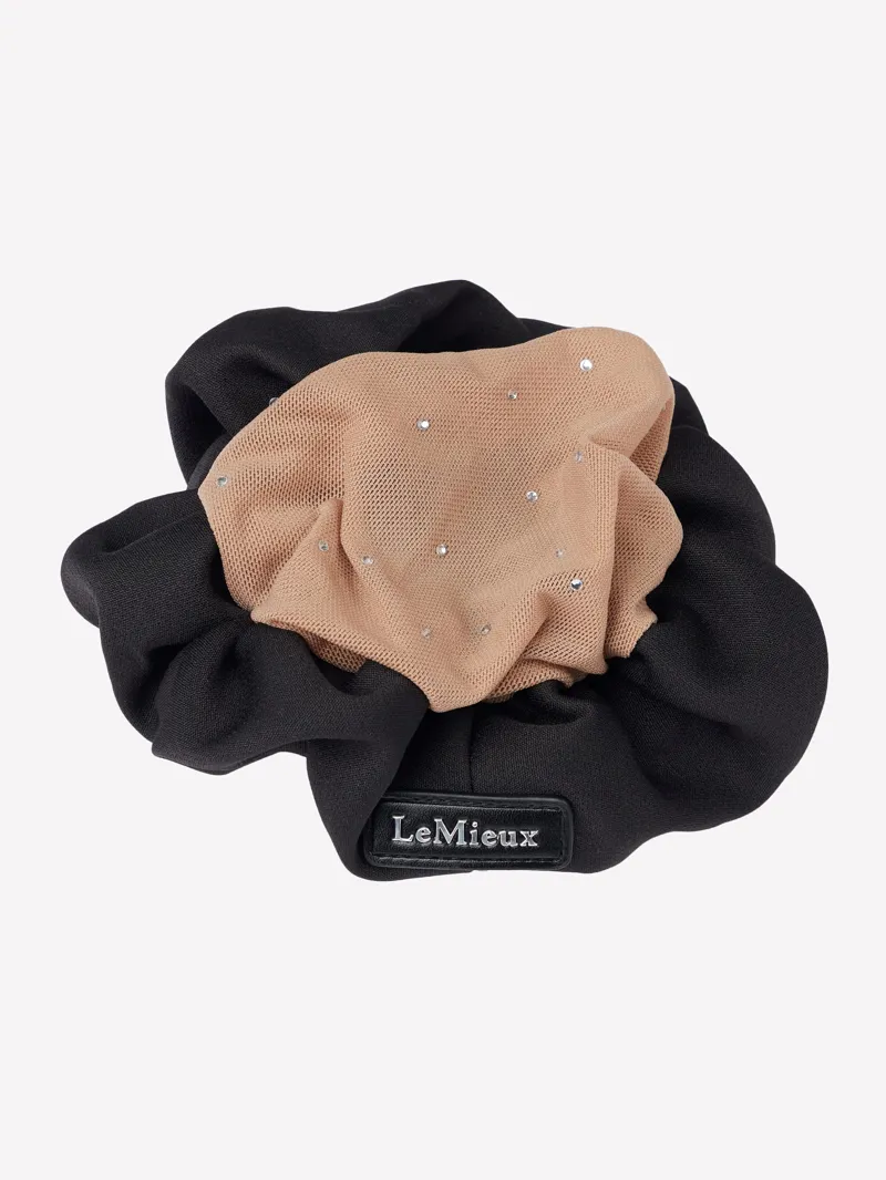 LeMieux Scrunchie with Crystal Hair Net - Black/Blonde