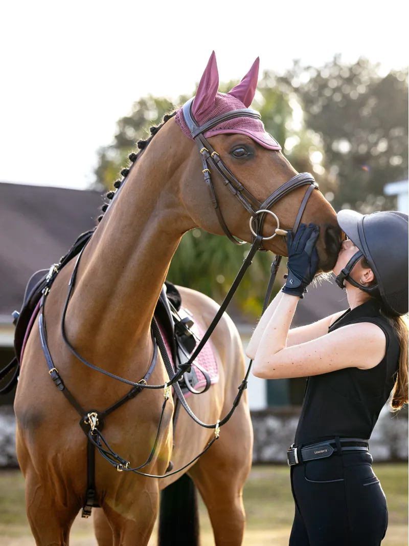 LeMieux Essence Acoustic Fly Hood Rosewood Large-3