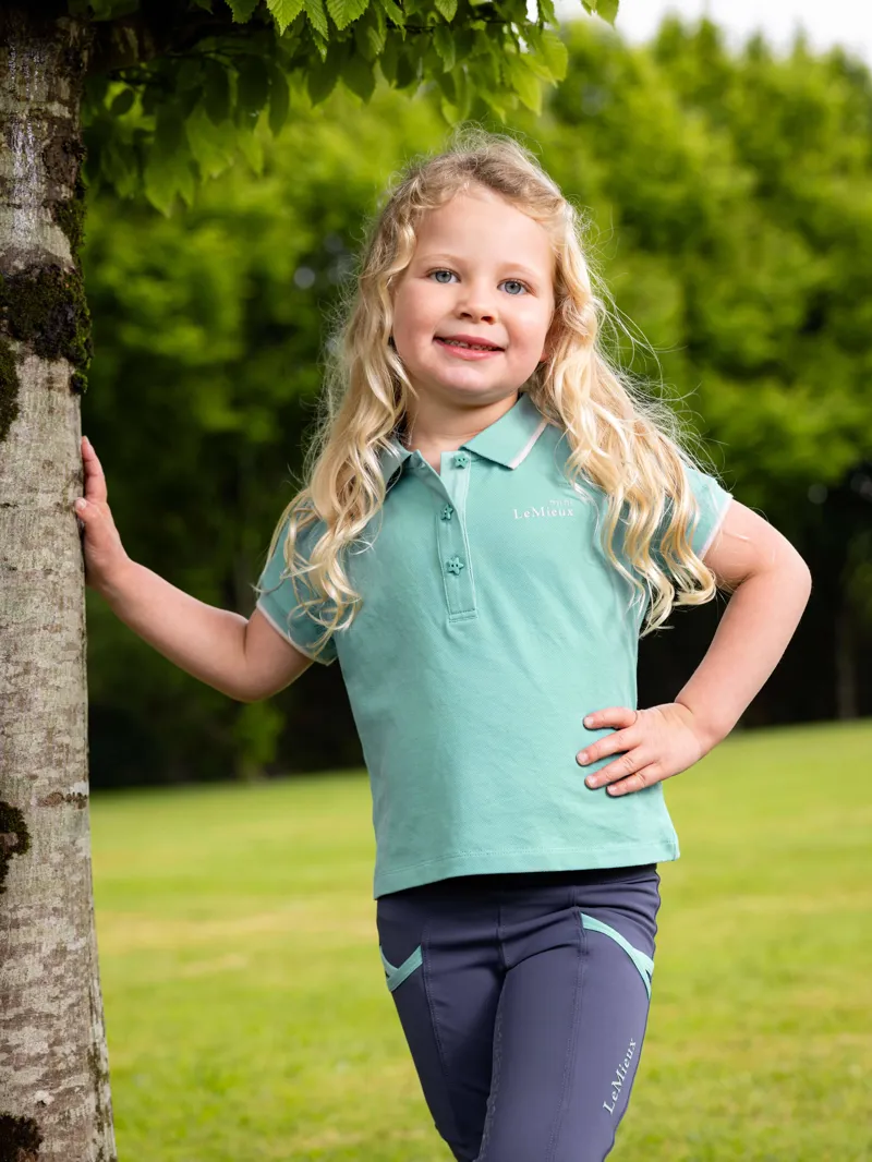 LeMieux Mini Polo Shirt Lagoon-4