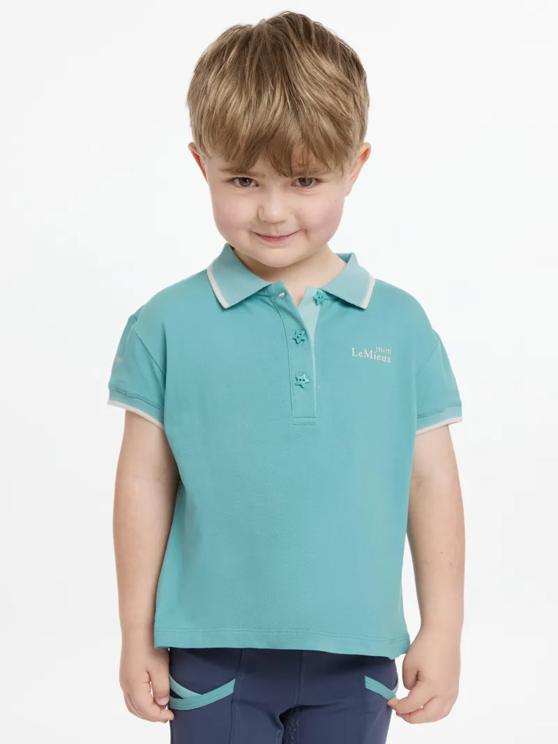 LeMieux Mini Polo Shirt Lagoon-1