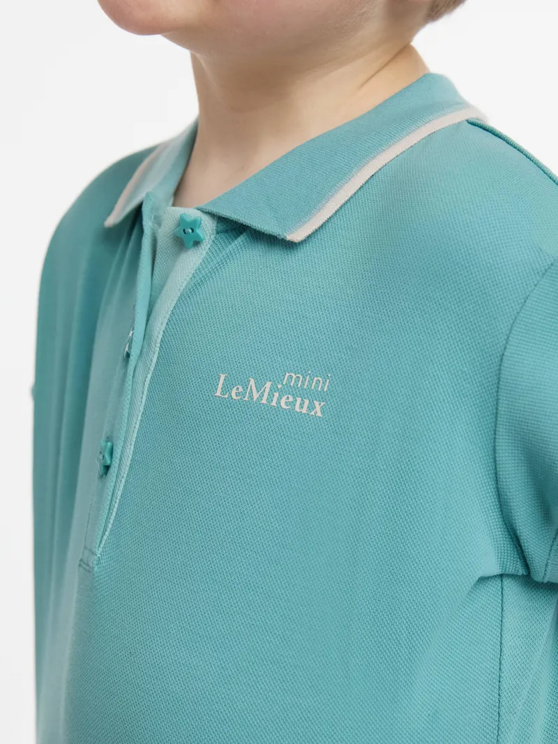 LeMieux Mini Polo Shirt Lagoon-3