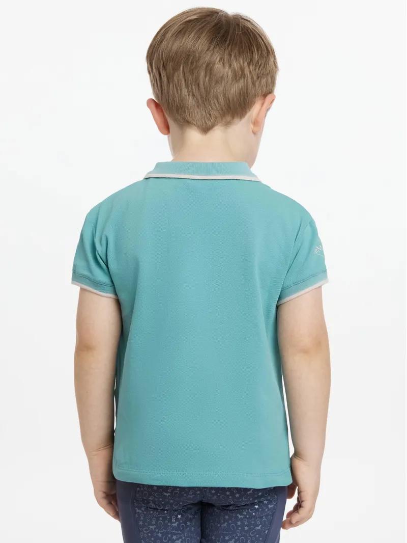 LeMieux Mini Polo Shirt Lagoon-2