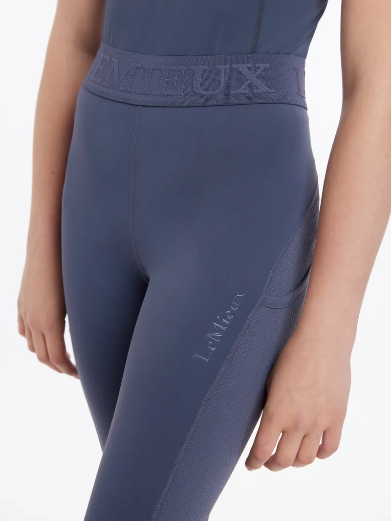 LeMieux Young Rider Lizzie Mesh Legging Dusk Blue-2