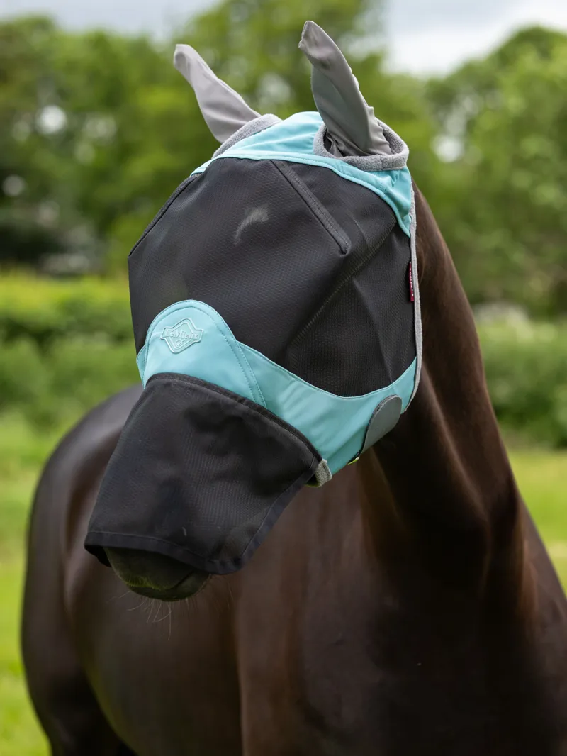 LeMieux Visor-Tek Full Fly Mask - Lagoon