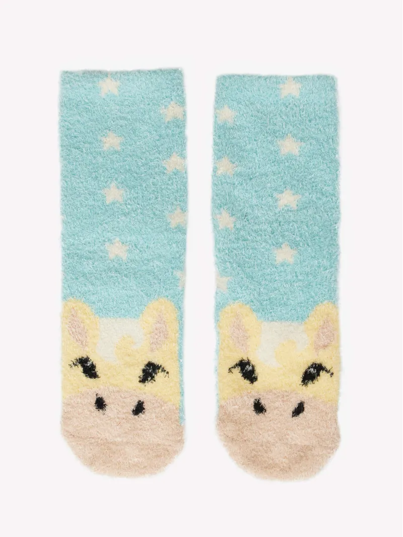 LeMieux Mini Fluffy Character Socks Lemon