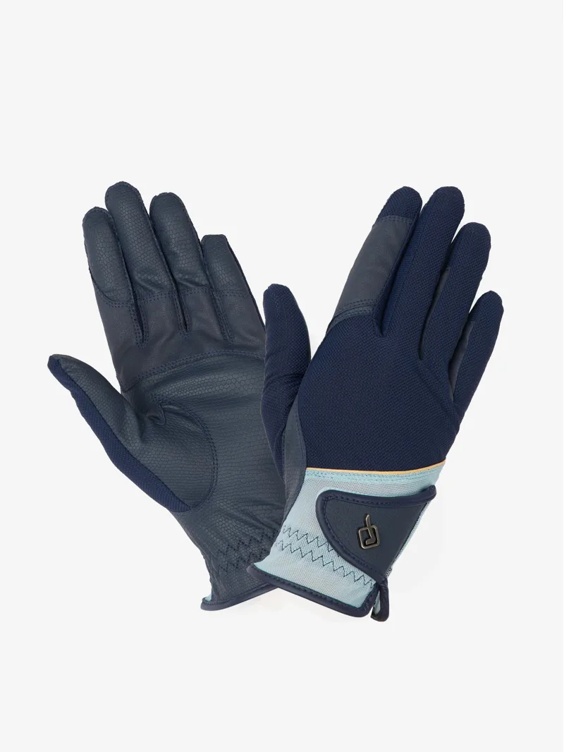LeMieux Pro Mesh Glove Navy/Aqua-1