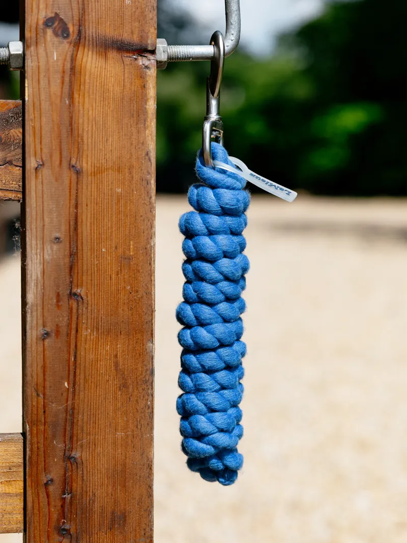 LeMieux Polycotton Lead Rope - Benetton Blue-1
