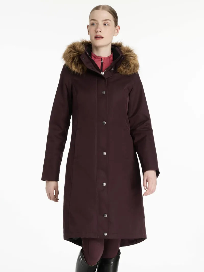 LeMieux Anya Waterproof Riding Coat - Damson