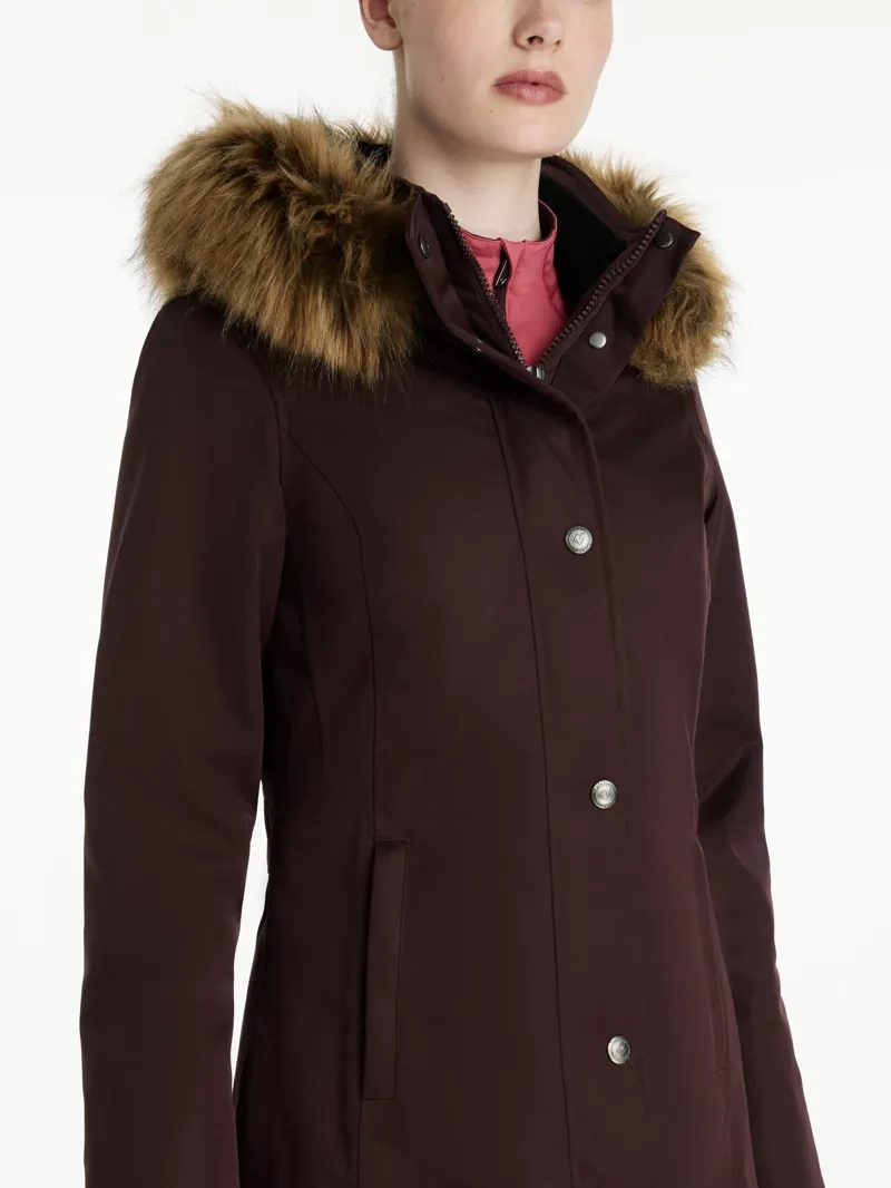 LeMieux Anya Waterproof Riding Coat - Damson-4