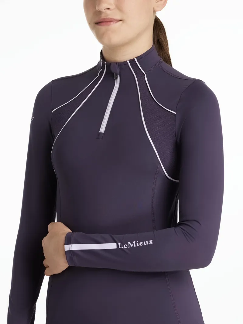 LeMieux Young Rider Mia Mesh Base Layer - Juniper-2