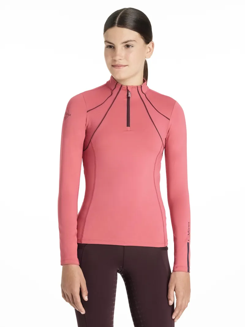 LeMieux Young Rider Mia Mesh Base Layer - Cranberry