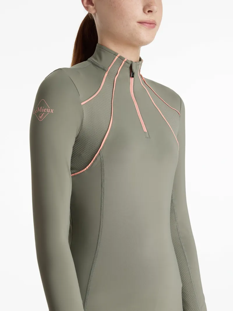 LeMieux Young Rider Mia Mesh Base Layer - Rosemary-2