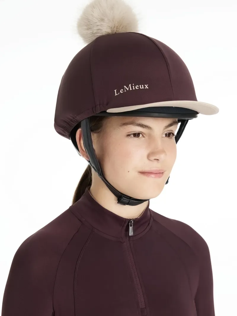 LeMieux Pom Hat Silk - Damson-1