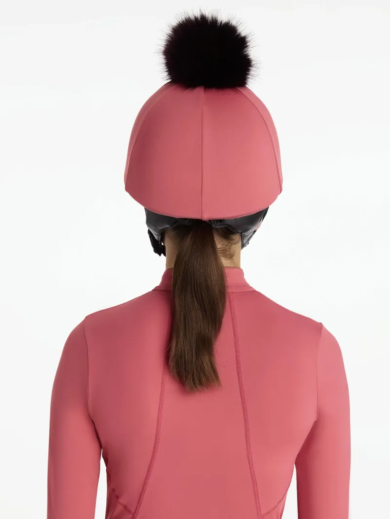 LeMieux Pom Hat Silk - Cranberry-2