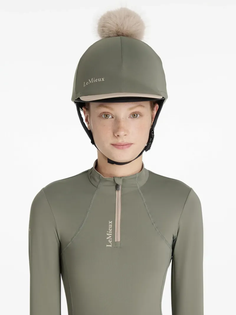 LeMieux Pom Hat Silk - Rosemary-3