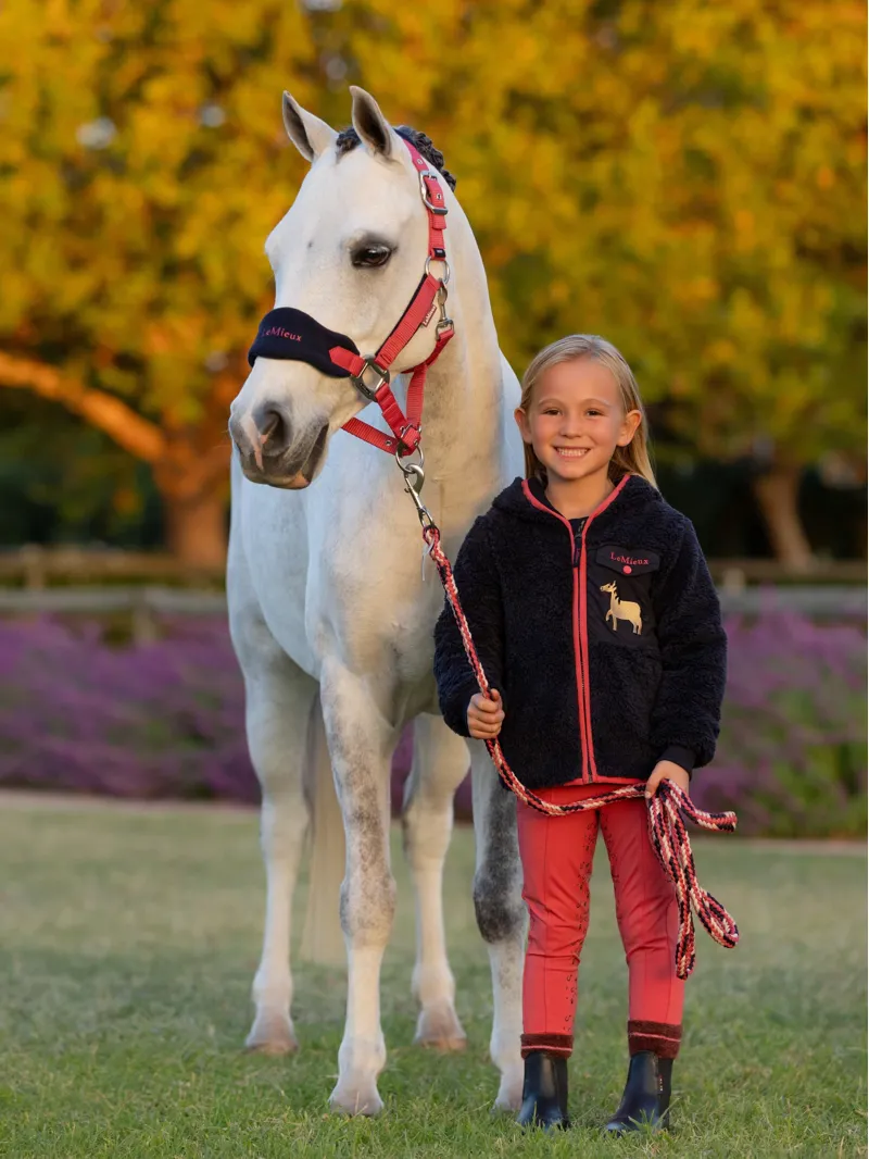 LeMieux Mini Vogue Headcollar and Leadrope - Cranberry-1