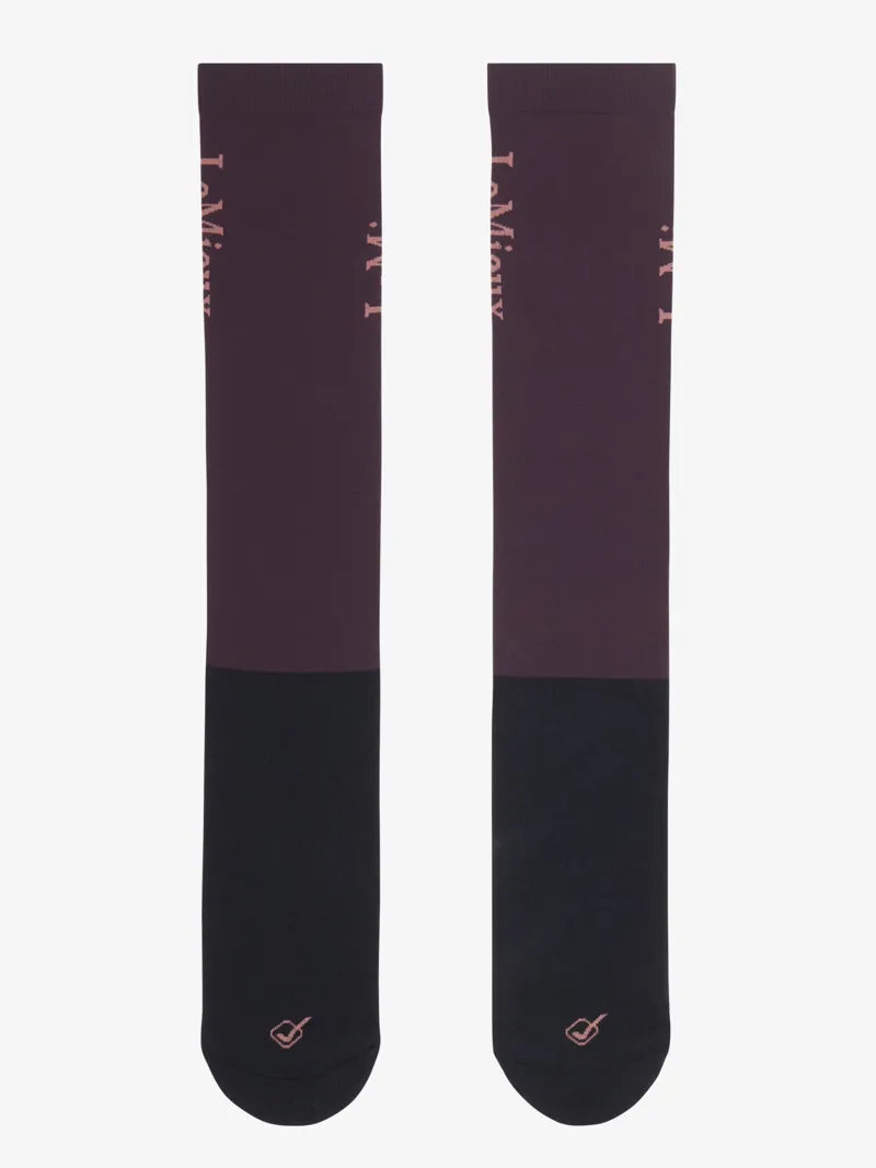 LeMieux Competition Socks 2 pack - Damson-1
