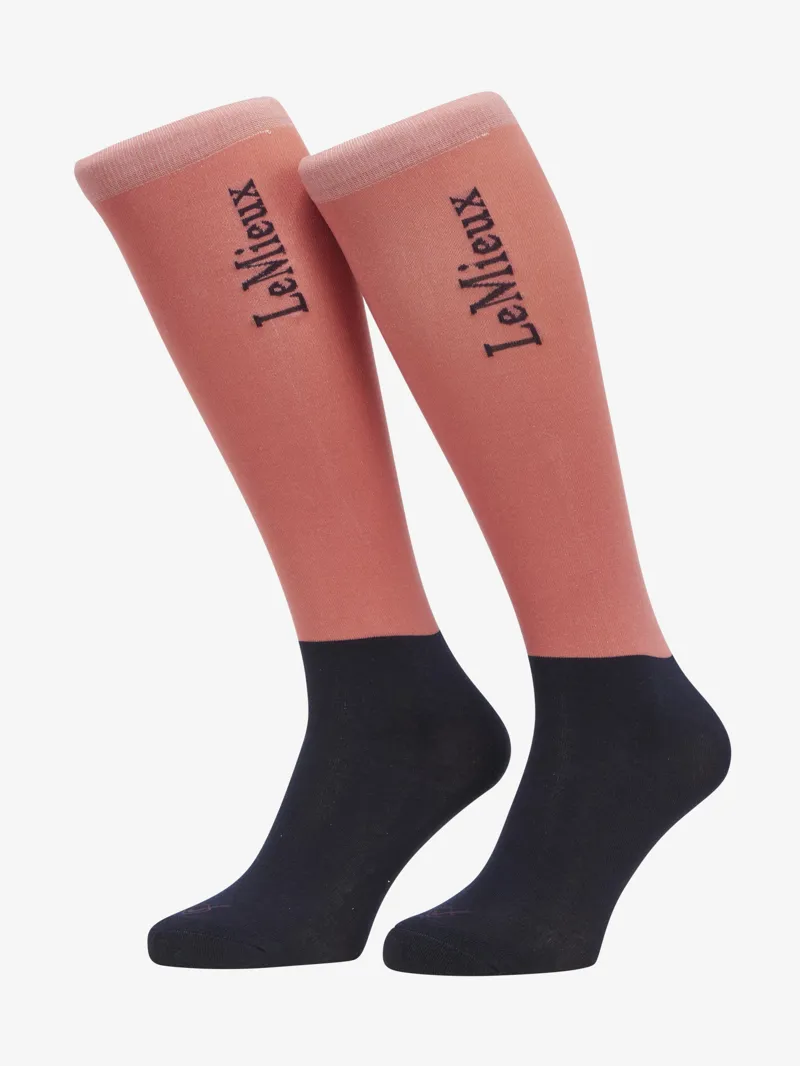 LeMieux Competition Socks 2 pack - Cranberry-1