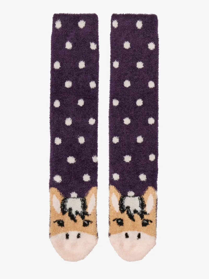 LeMieux Fluffy Character Socks Fjord - Juniper-1