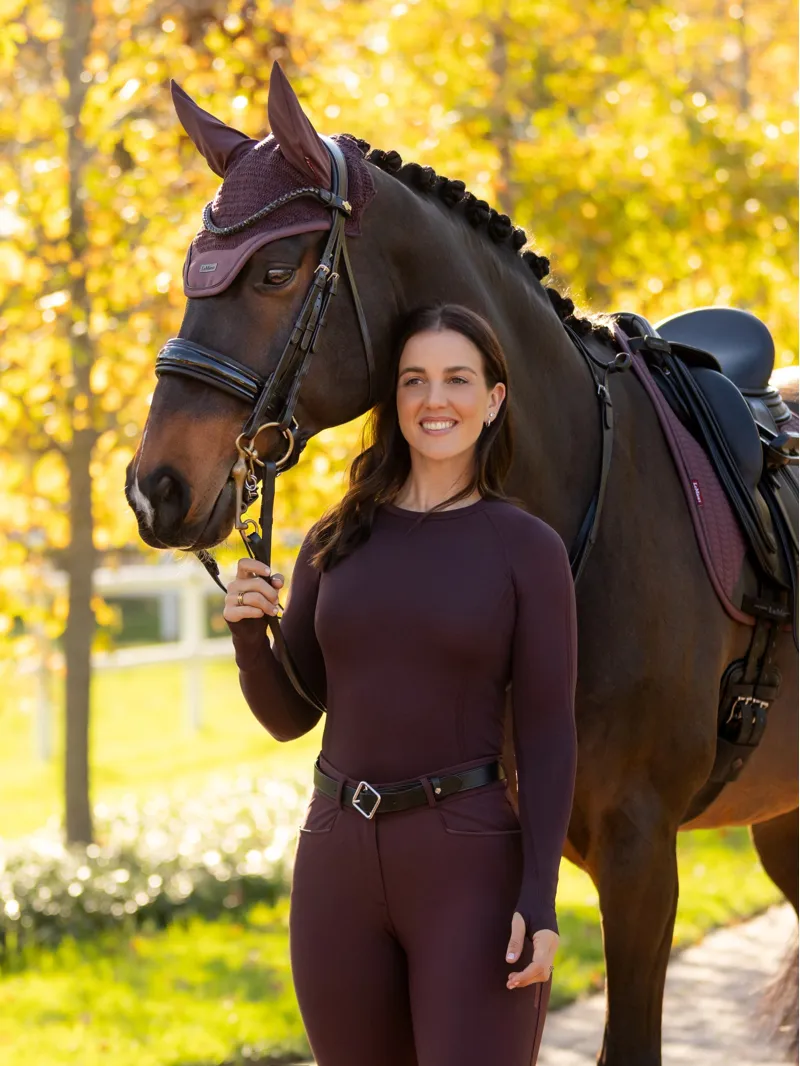 LeMieux Britney Seamless Long Sleeve Top - Damson-3