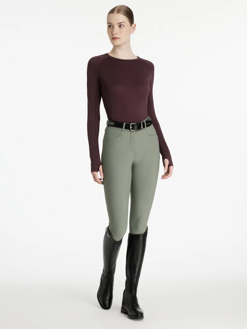 LeMieux Britney Seamless Long Sleeve Top - Damson-4
