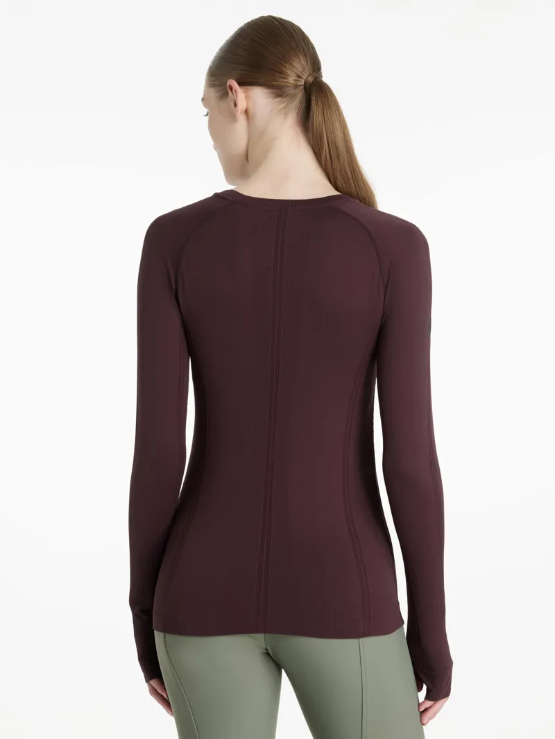 LeMieux Britney Seamless Long Sleeve Top - Damson-1