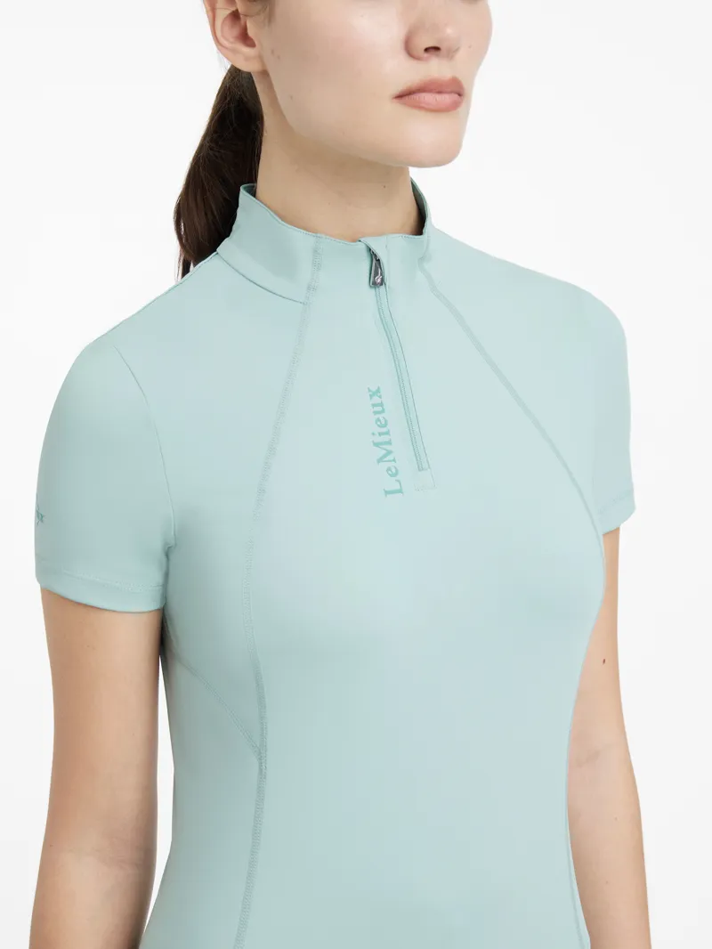 LeMieux Classique Short Sleeve Base Layer Aqua-2