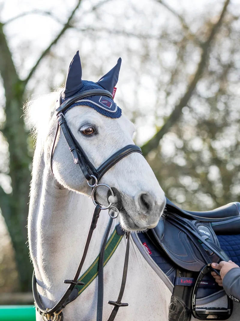 LeMieux Junior Pro Fly Hood Navy-1